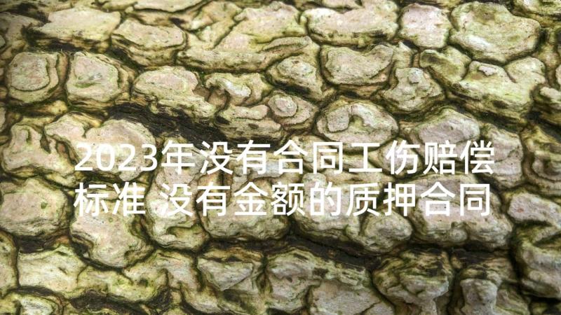 2023年没有合同工伤赔偿标准 没有金额的质押合同(精选9篇)