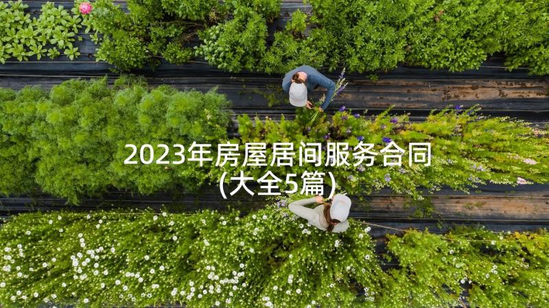 2023年房屋居间服务合同(大全5篇)