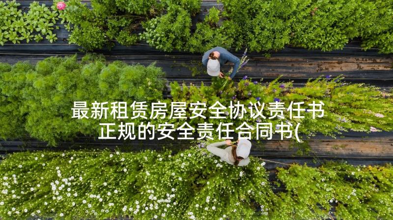 最新租赁房屋安全协议责任书 正规的安全责任合同书(大全5篇)