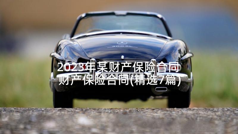 2023年某财产保险合同 财产保险合同(精选7篇)