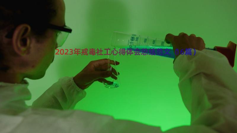 2023年戒毒社工心得体会总结范文（16篇）