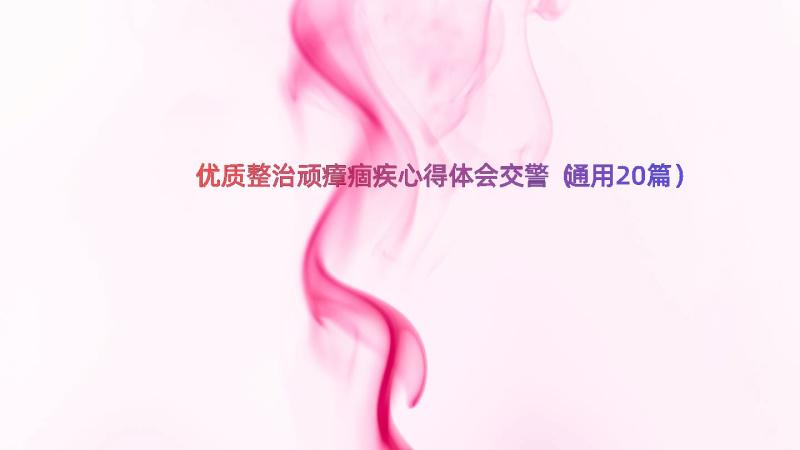 优质整治顽瘴痼疾心得体会交警（通用20篇）