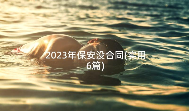 2023年保安没合同(实用6篇)