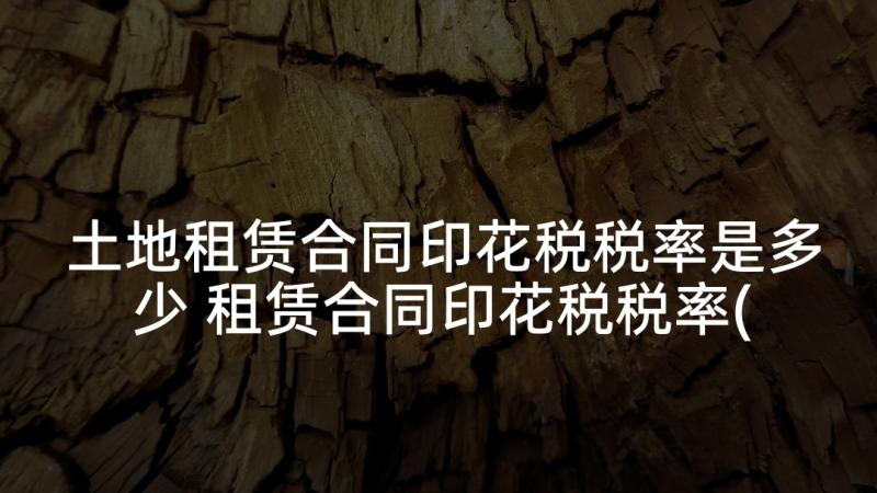 土地租赁合同印花税税率是多少 租赁合同印花税税率(优质7篇)