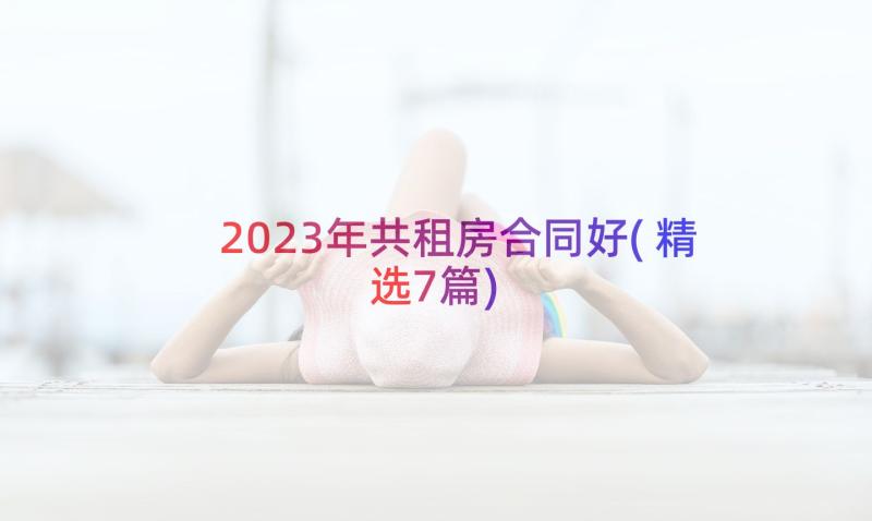 2023年共租房合同好(精选7篇)