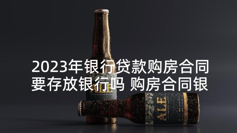 2023年银行贷款购房合同要存放银行吗 购房合同银行贷款(优秀5篇)