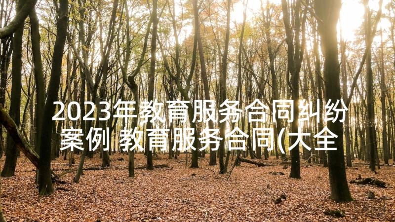 2023年教育服务合同纠纷案例 教育服务合同(大全5篇)