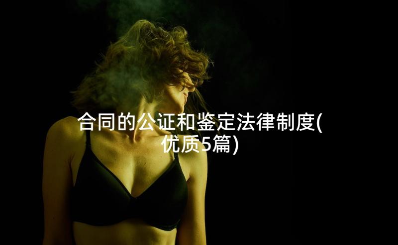 合同的公证和鉴定法律制度(优质5篇)