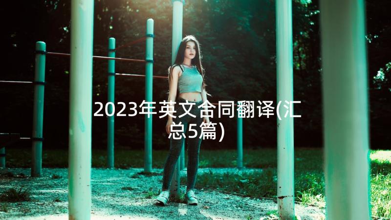 2023年英文合同翻译(汇总5篇)