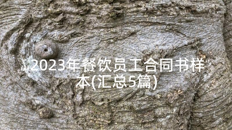 2023年餐饮员工合同书样本(汇总5篇)