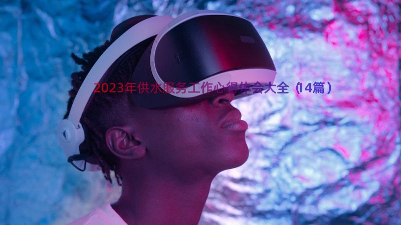 2023年供水服务工作心得体会大全（14篇）