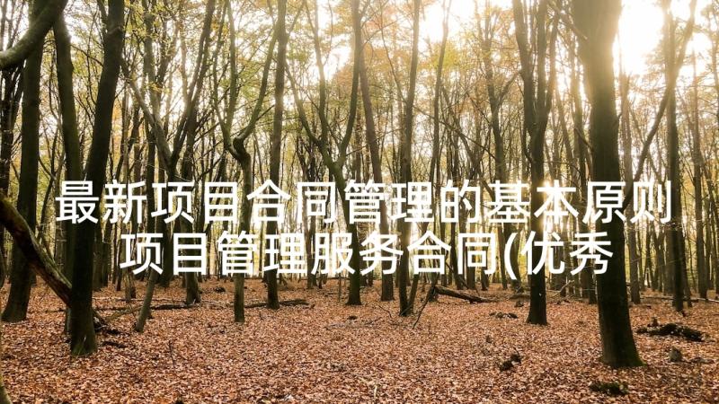 最新项目合同管理的基本原则 项目管理服务合同(优秀8篇)