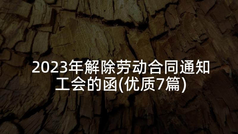 2023年解除劳动合同通知工会的函(优质7篇)