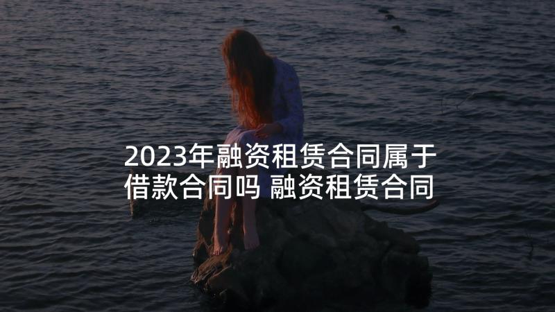 2023年融资租赁合同属于借款合同吗 融资租赁合同(通用10篇)