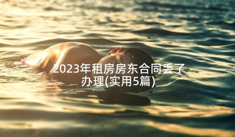 2023年租房房东合同丢了办理(实用5篇)