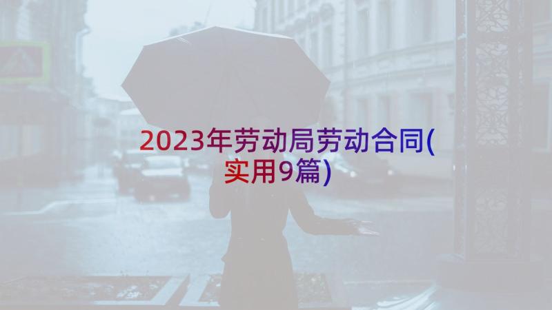 2023年劳动局劳动合同(实用9篇)