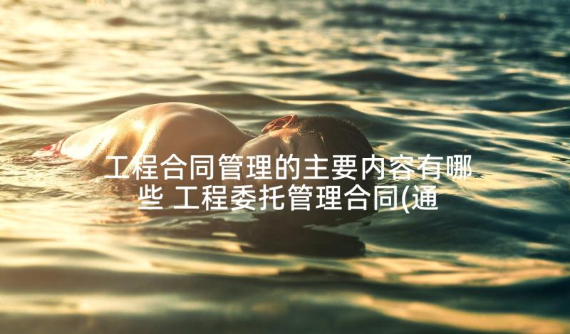 工程合同管理的主要内容有哪些 工程委托管理合同(通用10篇)