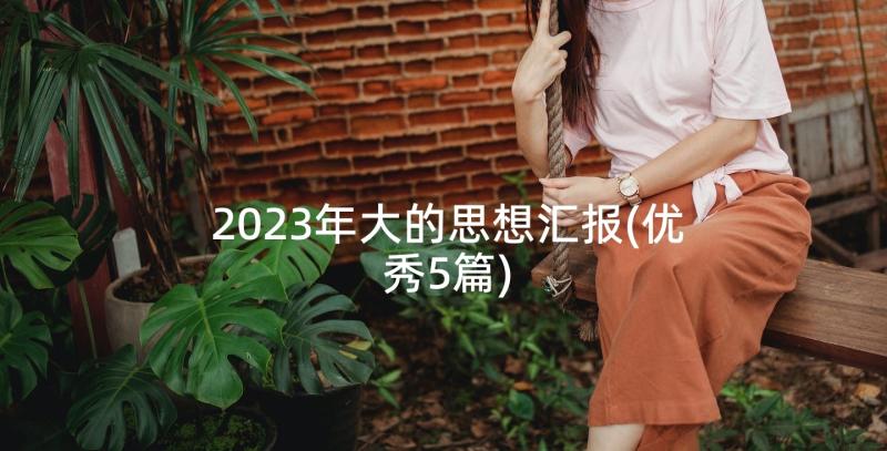 2023年大的思想汇报(优秀5篇)