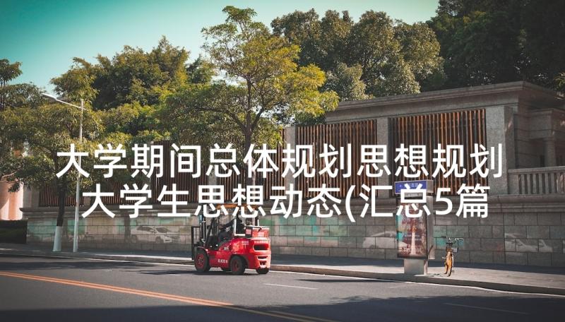 大学期间总体规划思想规划 大学生思想动态(汇总5篇)