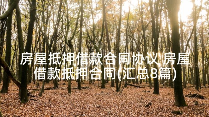 房屋抵押借款合同协议 房屋借款抵押合同(汇总8篇)