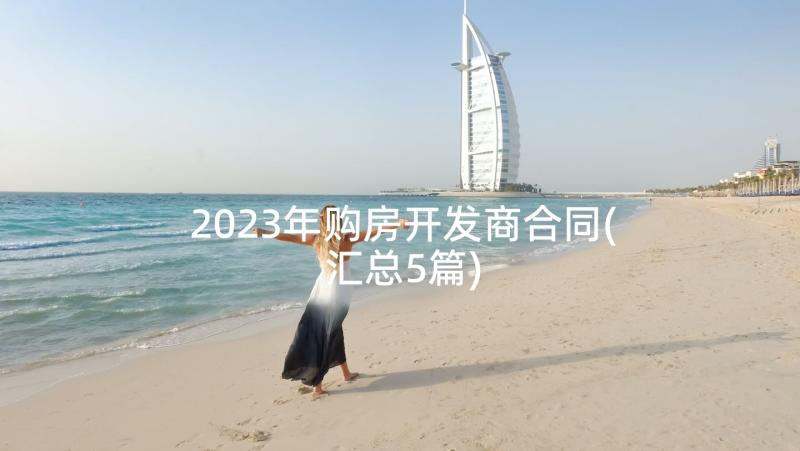 2023年购房开发商合同(汇总5篇)