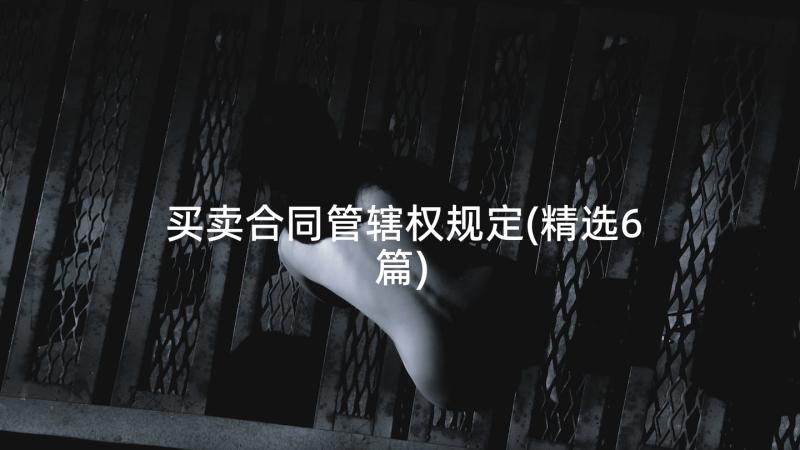 买卖合同管辖权规定(精选6篇)