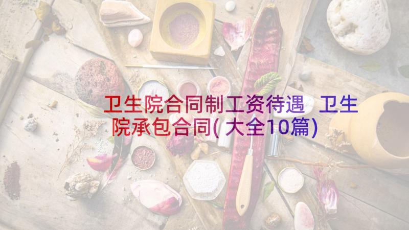 卫生院合同制工资待遇 卫生院承包合同(大全10篇)