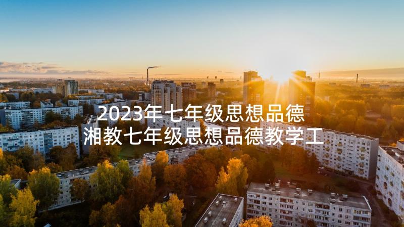 2023年七年级思想品德 湘教七年级思想品德教学工作总结(汇总7篇)