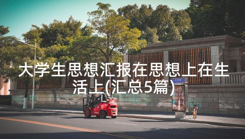 大学生思想汇报在思想上在生活上(汇总5篇)