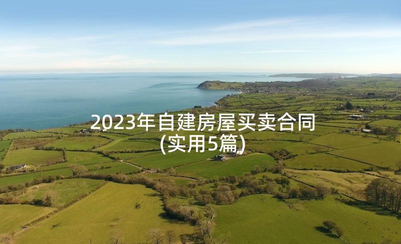 2023年自建房屋买卖合同(实用5篇)