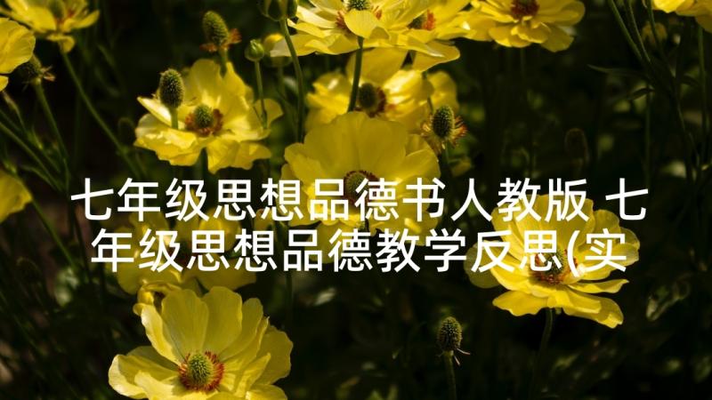 七年级思想品德书人教版 七年级思想品德教学反思(实用8篇)