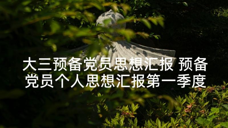 大三预备党员思想汇报 预备党员个人思想汇报第一季度(精选5篇)