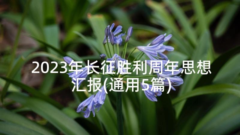 2023年长征胜利周年思想汇报(通用5篇)