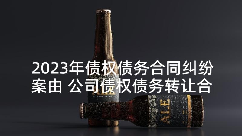 2023年债权债务合同纠纷案由 公司债权债务转让合同(通用5篇)