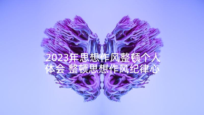 2023年思想作风整顿个人体会 整顿思想作风纪律心得体会(精选5篇)