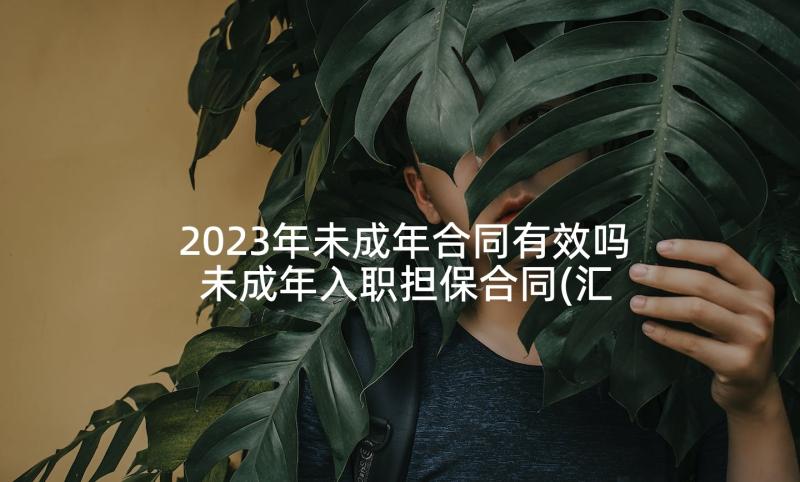 2023年未成年合同有效吗 未成年入职担保合同(汇总5篇)