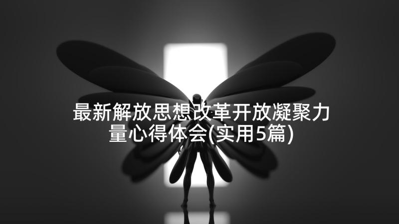 最新解放思想改革开放凝聚力量心得体会(实用5篇)