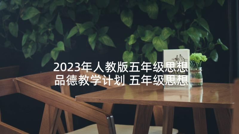 2023年人教版五年级思想品德教学计划 五年级思想品德教学计划(优秀7篇)