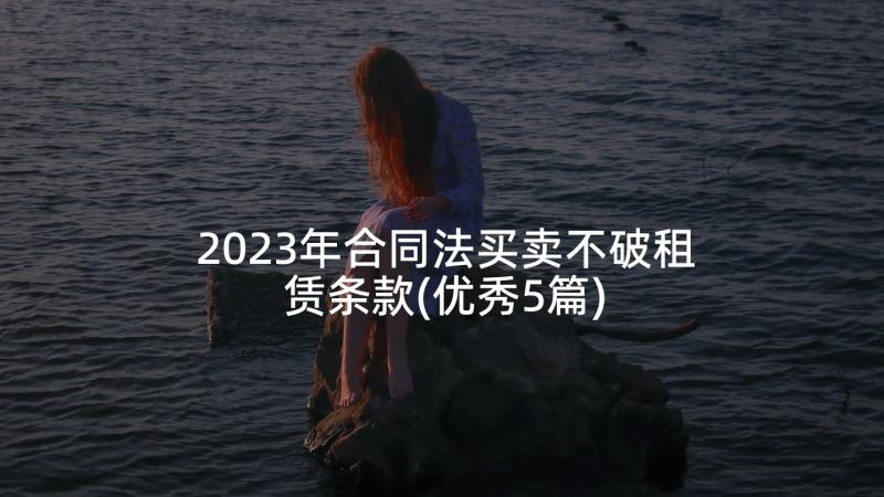 2023年合同法买卖不破租赁条款(优秀5篇)