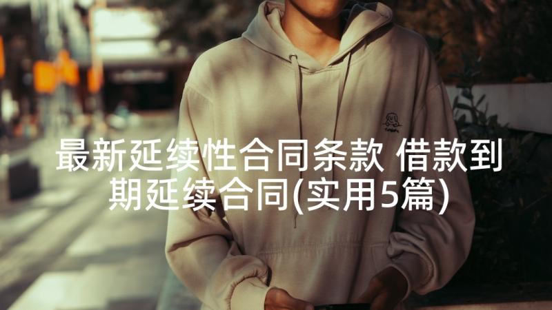 最新延续性合同条款 借款到期延续合同(实用5篇)