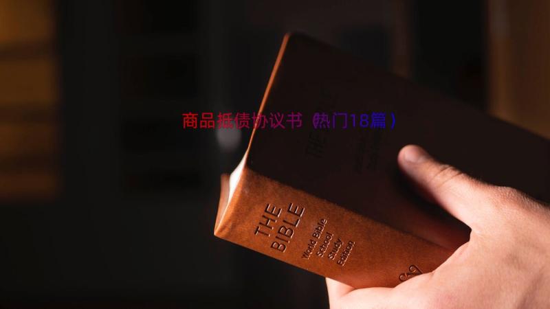 商品抵债协议书（热门18篇）