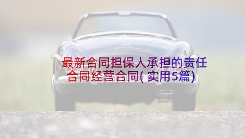 最新合同担保人承担的责任 合同经营合同(实用5篇)