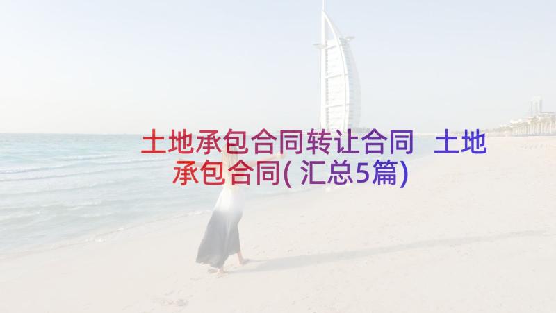 土地承包合同转让合同 土地承包合同(汇总5篇)