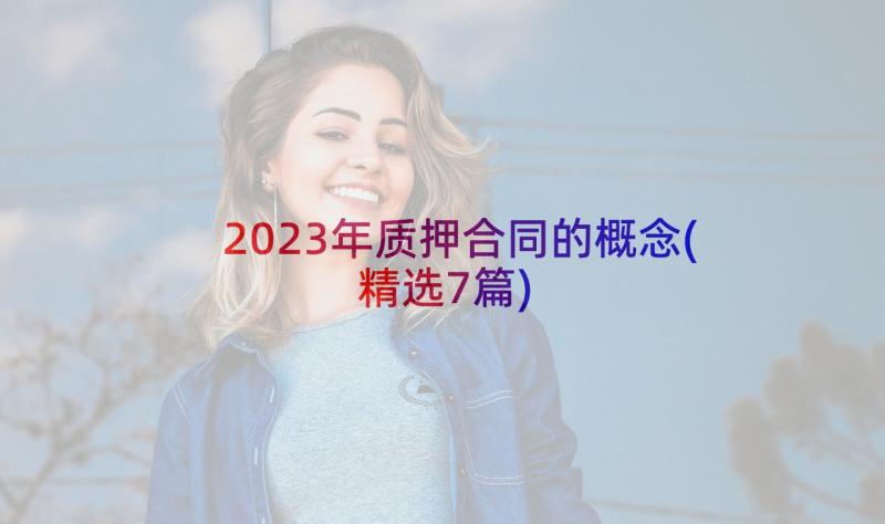 2023年质押合同的概念(精选7篇)