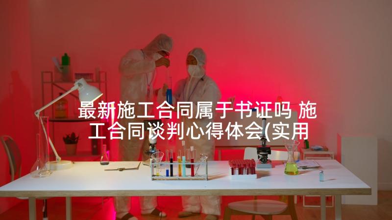 最新施工合同属于书证吗 施工合同谈判心得体会(实用6篇)