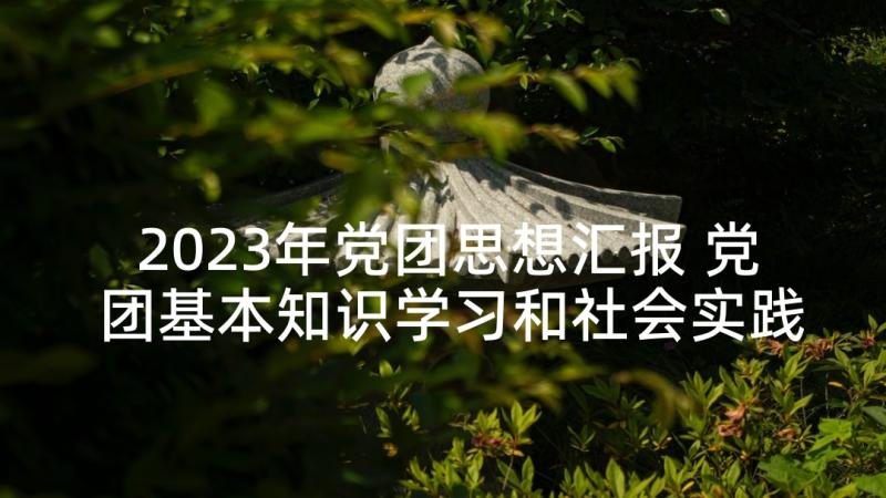 2023年党团思想汇报 党团基本知识学习和社会实践思想汇报(通用5篇)