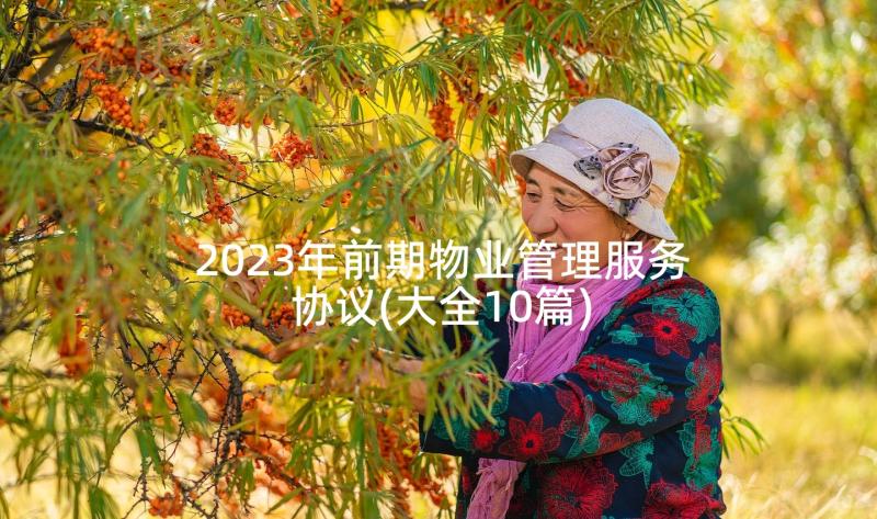 2023年前期物业管理服务协议(大全10篇)