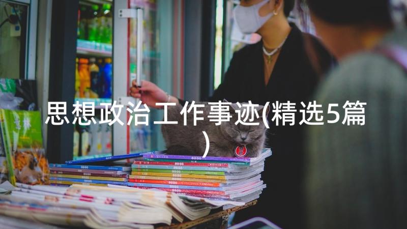 思想政治工作事迹(精选5篇)