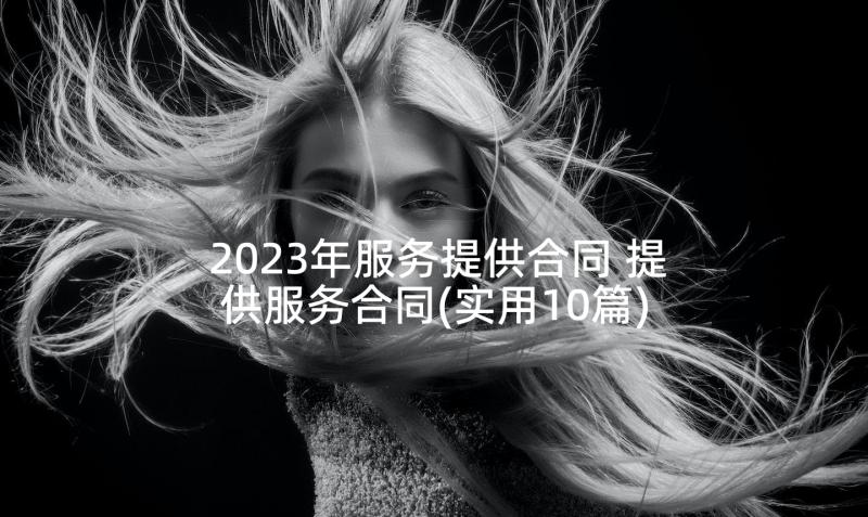 2023年服务提供合同 提供服务合同(实用10篇)