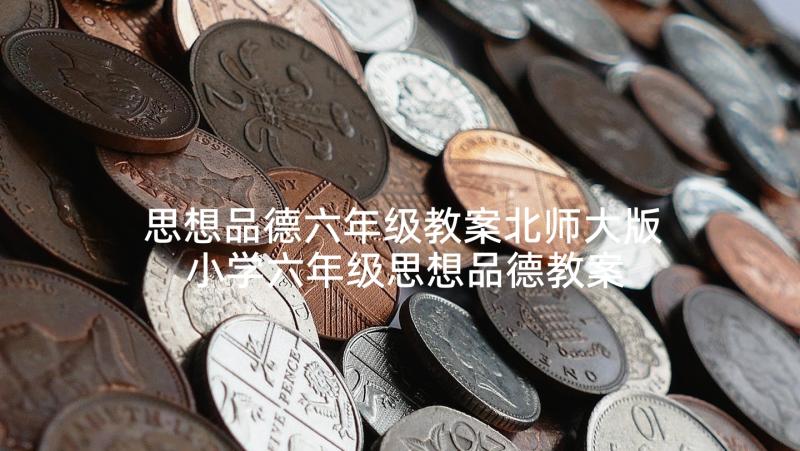 思想品德六年级教案北师大版 小学六年级思想品德教案(通用5篇)